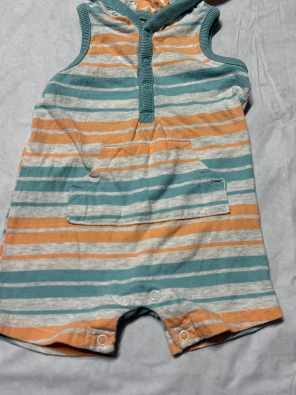 Carter's Baby Boy Summer Striped Romper Size 3 Months